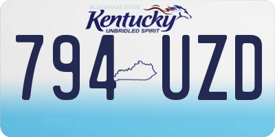 KY license plate 794UZD