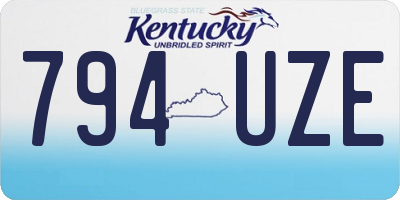 KY license plate 794UZE