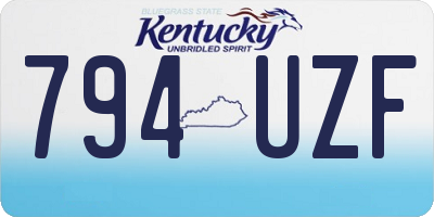 KY license plate 794UZF