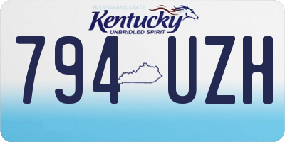 KY license plate 794UZH