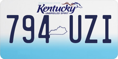 KY license plate 794UZI