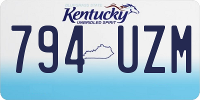 KY license plate 794UZM