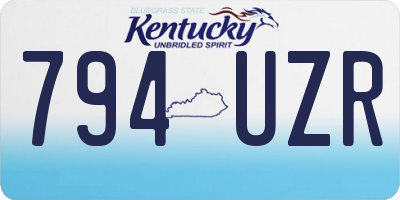 KY license plate 794UZR
