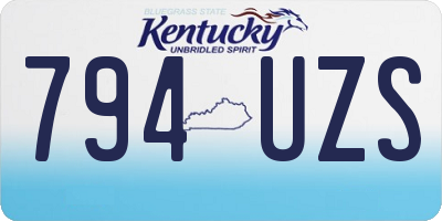 KY license plate 794UZS