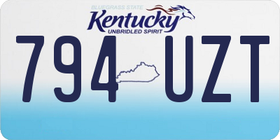 KY license plate 794UZT