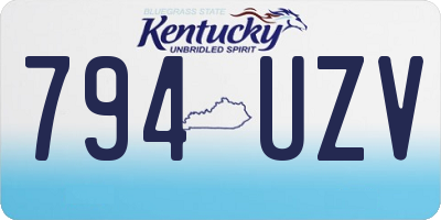 KY license plate 794UZV