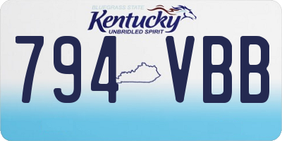 KY license plate 794VBB