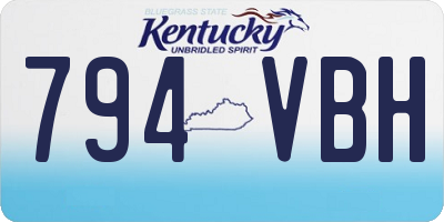 KY license plate 794VBH