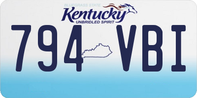 KY license plate 794VBI
