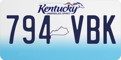 KY license plate 794VBK