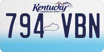 KY license plate 794VBN
