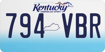 KY license plate 794VBR