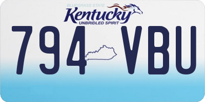 KY license plate 794VBU