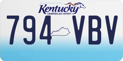KY license plate 794VBV