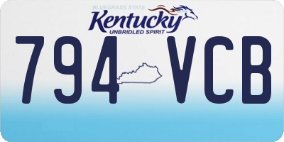 KY license plate 794VCB