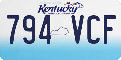 KY license plate 794VCF