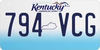 KY license plate 794VCG