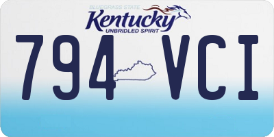 KY license plate 794VCI