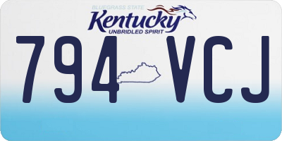 KY license plate 794VCJ