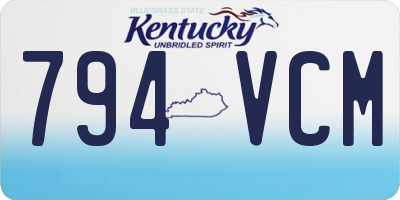 KY license plate 794VCM