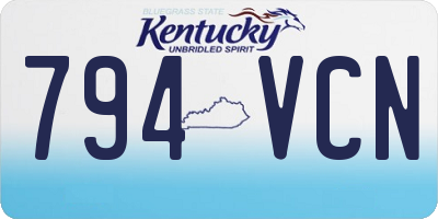 KY license plate 794VCN
