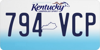 KY license plate 794VCP