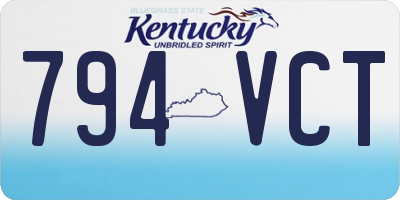 KY license plate 794VCT