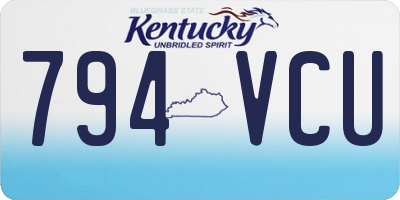 KY license plate 794VCU