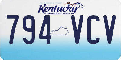 KY license plate 794VCV