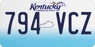 KY license plate 794VCZ
