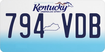 KY license plate 794VDB