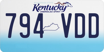 KY license plate 794VDD