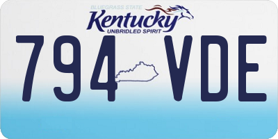 KY license plate 794VDE