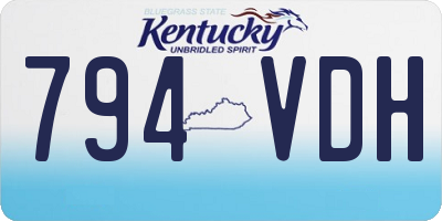 KY license plate 794VDH