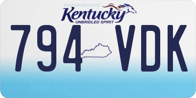 KY license plate 794VDK