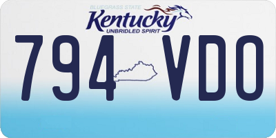 KY license plate 794VDO