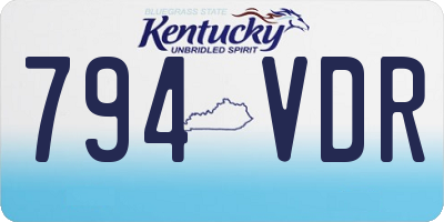 KY license plate 794VDR