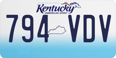 KY license plate 794VDV