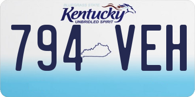 KY license plate 794VEH