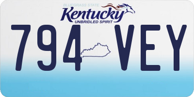 KY license plate 794VEY