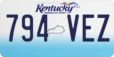 KY license plate 794VEZ