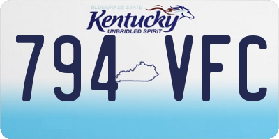 KY license plate 794VFC