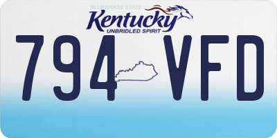 KY license plate 794VFD