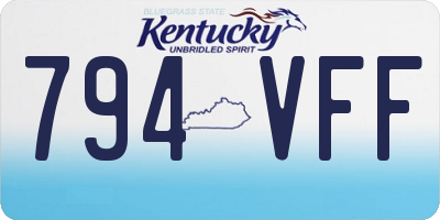 KY license plate 794VFF