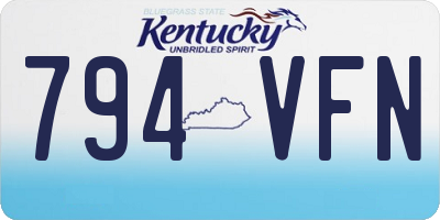 KY license plate 794VFN