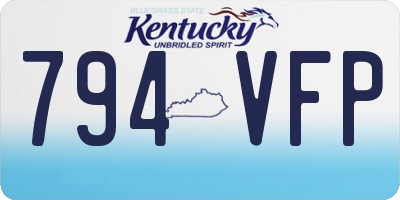 KY license plate 794VFP