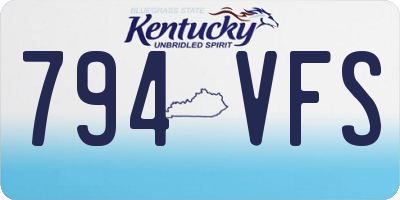 KY license plate 794VFS