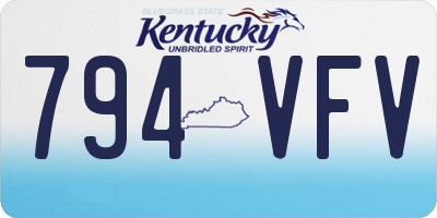 KY license plate 794VFV