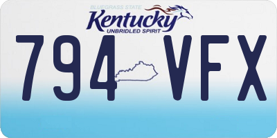 KY license plate 794VFX