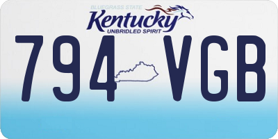 KY license plate 794VGB